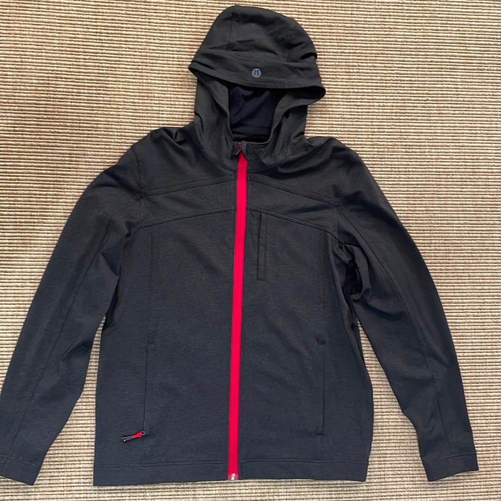 Lululemon large zip up hooded jacket/sweatshirt. Very good condition.
